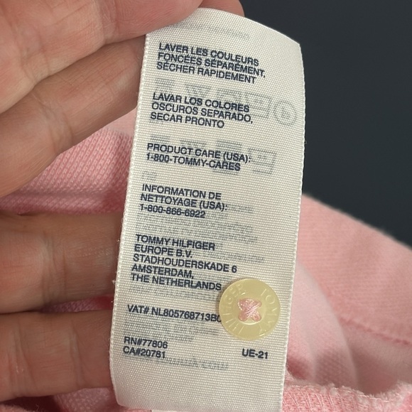 Tommy Hilfiger PIque Knit Polo Shirt Men's XXL Pink Short Sleeve - Picture 11 of 13